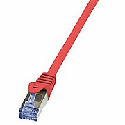 Logilink PATCH CORD S/FTP LOGILINK Cat6a, LSZH, cupru, 0.25 m, rosu, AWG26, dublu ecranat  CQ3014S  (include TV 0.06 lei)