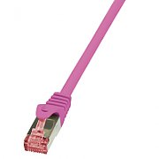 Logilink PATCH CORD S/FTP LOGILINK Cat6, LSZH, cupru, 0.25 m, roz, AWG27, dublu ecranat  CQ2019S  (include TV 0.06 lei)