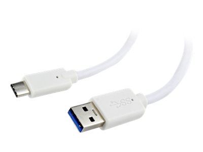 CABLU alimentare si date GEMBIRD, pt. smartphone, USB 3.0 (T) la USB 3.1 Type-C (T), 0.1m, alb,  CCP-USB3-AMCM-W-0.1M  (include TV 0.06 lei)