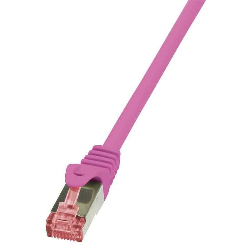 Logilink PATCH CORD S/FTP LOGILINK Cat6, LSZH, cupru, 1.5 m, roz, AWG27, dublu ecranat  CQ2049S  (include TV 0.06 lei)