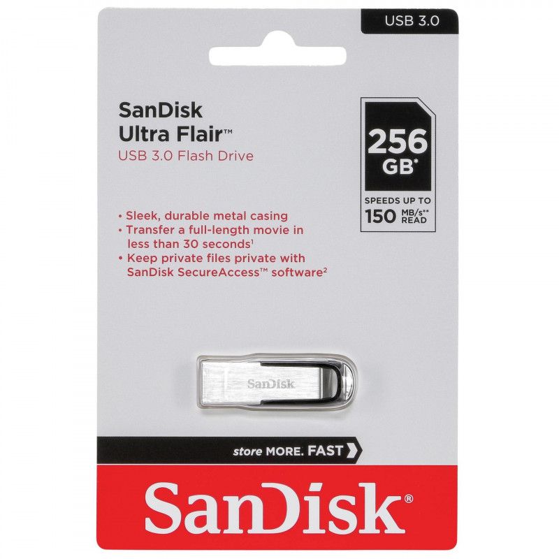 Memorie USB Flash Drive SanDisk Ultra Flair, 256GB, USB 3.0