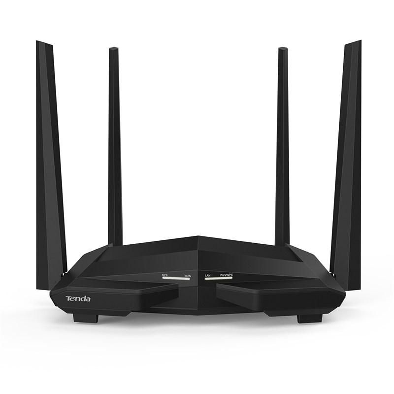 Tenda Wireless Router Tenda, AC10 AC1200 Smart Dual-Band Gigabit WiFi Router Interface: 3* GE LAN Ports/ 1* GE WAN Por 4* 5dBi External Dual Band Antennas Wireless Standards: IEEE 802.11ac/n/a 5GHz IEEE 802.11n/g/b 2.4GHz Wired Standards: IEEE 802.3, IEEE 802.3u Frequency: 5GHz: Up to 867Mbps/