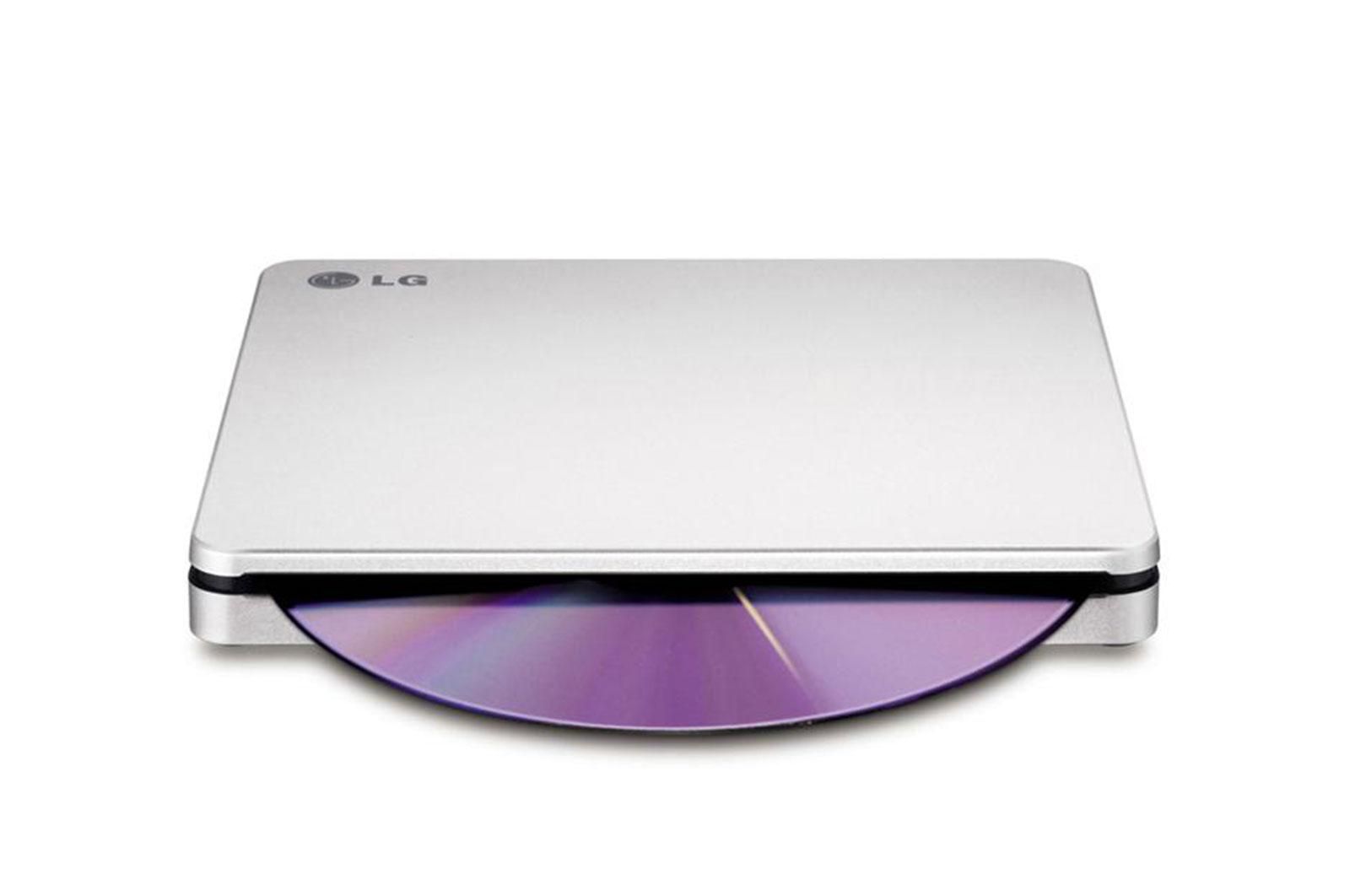 Ultra Slim Portable DVD-R Black Hitachi-LG GP60NB60.AUAE12B, GP60NB60 Series, DVD Write /Read Speed: 8x, CD Write/Read Speed: 24x, USB 2.0, Buffer 0.75MB, 144 mm x 137.5 mm x 14 mm.