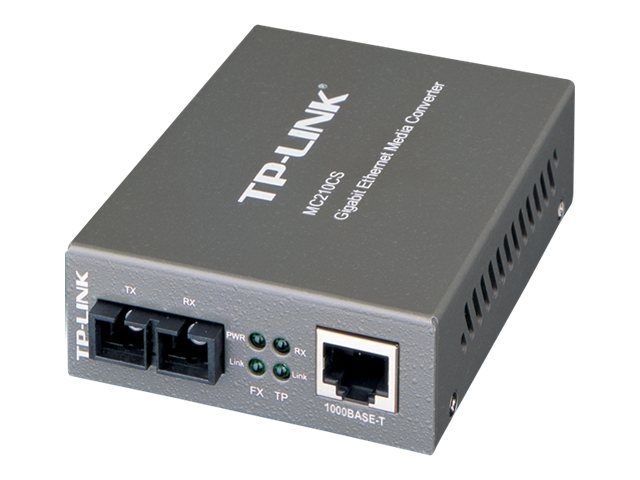 Switch media convertor TP-Link, 2 porturi (1x1000Mbps SC, 1x10/100/1000 Mbps (RJ-45)), 1000Base-T to 1000Base-LX/LH (SC), Single-Mode, 15Km, montabil in sasiu