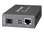 Switch media convertor TP-Link, 2 porturi (1xSFP Gigabit, 1x10/100/1000 Mbps (RJ-45)), 1000Base-T to 1000Base-SX/LX/LH, SFP, montabil in sasiu