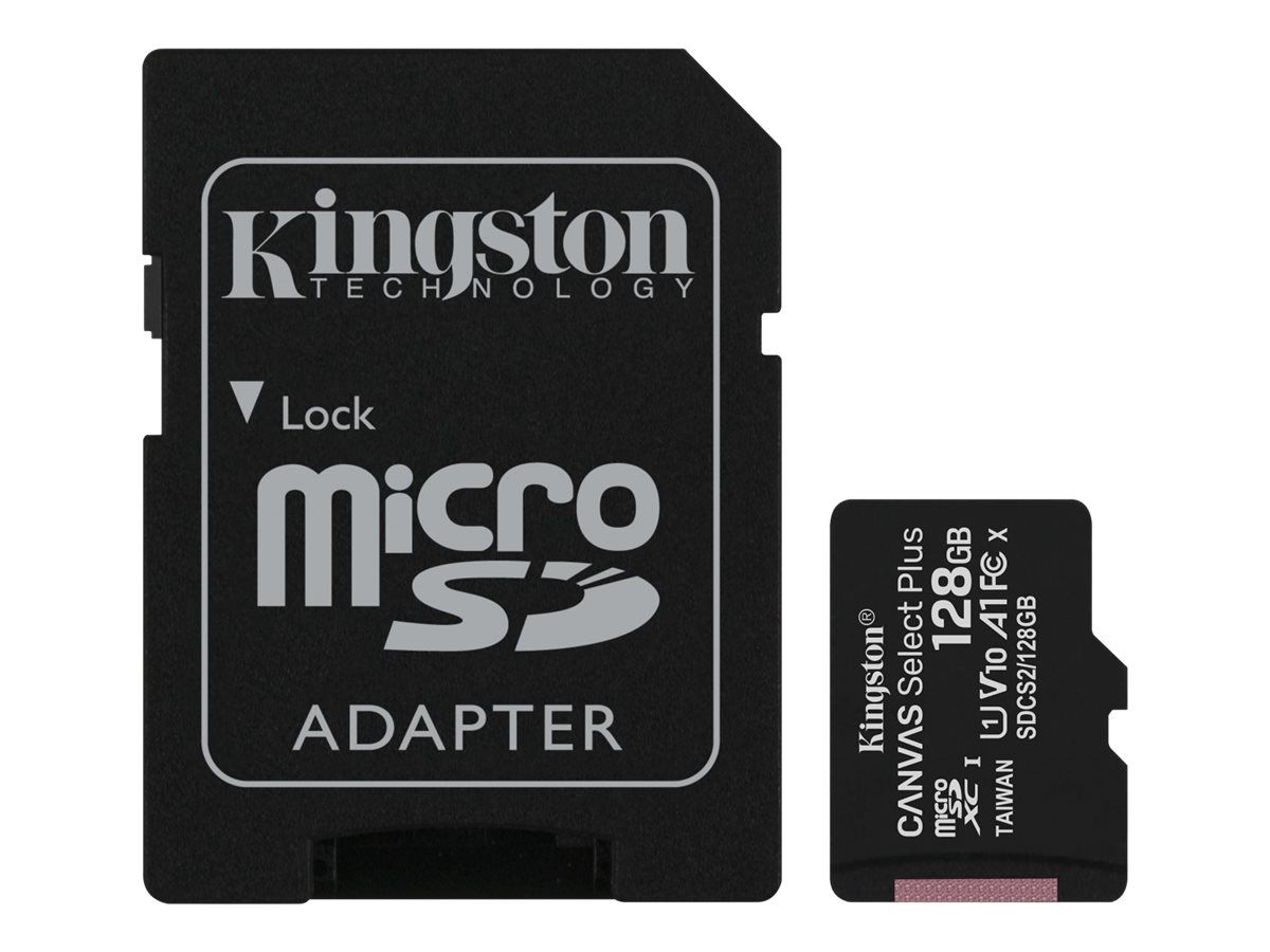 Kingston 128GB microSDXC Canvas Select Plus 100R A1 C10 Card + ADP EAN: 740617298703