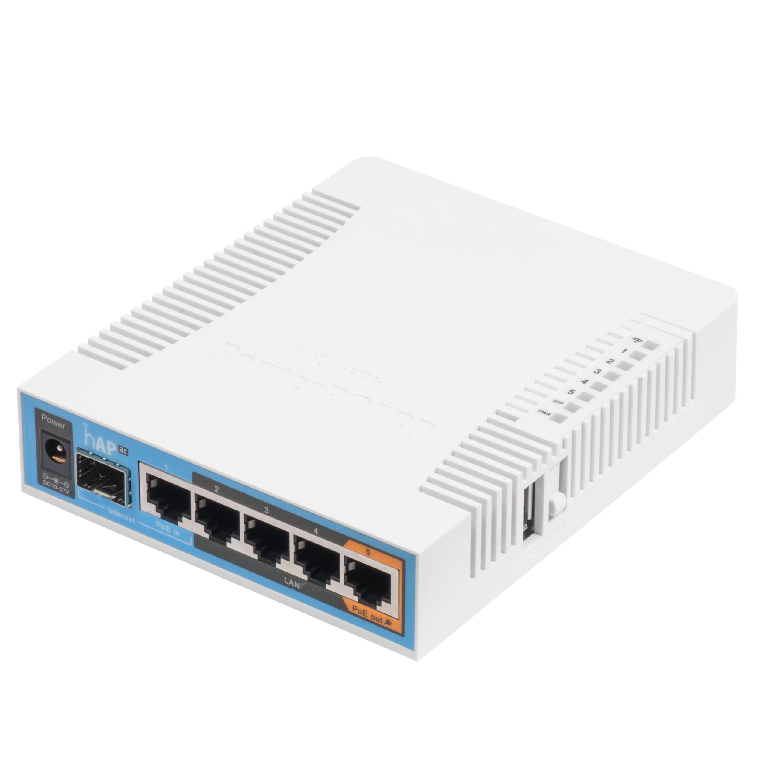MikroTik MIKROTIK RB962UiGS-5HacT2HnT hAP ac Access Point Dual Band 5x RJ45 1000Mb/s 1x SFP 1x PoE