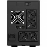 nJoy | UPCMTLS620HCAAZ01B | Cadu 2000 | UPS | Line interactive | 2000 VA | 1200 W | Tower | Nr iesiri 4 Schuko | Intrare Schuko | HID USB , protectie RJ45/RJ11, Ultra Fast Charger, LCD