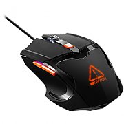 CANYON Vigil GM-2 Optical Gaming Mouse with 6 programmable buttons, Pixart optical sensor, 4 levels of DPI and up to 3200, 3 million times key life, 1.65m PVC USB cable,rubber coating surface and colorful RGB lights, size:125*75*38mm, 140g
