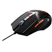 CANYON Vigil GM-2 Optical Gaming Mouse with 6 programmable buttons, Pixart optical sensor, 4 levels of DPI and up to 3200, 3 million times key life, 1.65m PVC USB cable,rubber coating surface and colorful RGB lights, size:125*75*38mm, 140g