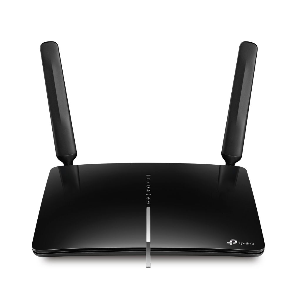 TP-LINK TP-LINK AC1200 Wireless Dual Band 4G + cat6 Router, ARCHER MR600,3* 10/100Mbps LAN Ports, 1* 10/100Mbps LAN/WAN Port, 1* micro SIM Card Slot, 2* Detachable External 4G LTE Antennas,IEEE 802.11a/n/ac 5 GHz, IEEE 802.11b/g/n 2.4 GHz, WPS Button, Reset Button, WiFi On/Off Button, Power On/Off Button