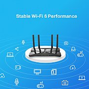 TP-LINK Wireless Router TP-LINK, AX10 1.5 GHz Triple-Core CPU, 256 MB RAM, 16 MB Flash 1201 Mbps (5 GHz, 11ax), 300 Mbps (2.4 GHz, 11n), Standard and Protocol: IEEE 802.11ax/ac/n/a 5 GHz, IEEE 802.11n/b/g 2.4 GHz, 4× Fixed Omni-Directional Antennas, 1 × 1000/100/10 Mbps WAN Port, 4 × 1000/100/10 Mbps LAN