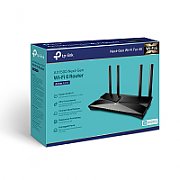TP-LINK Wireless Router TP-LINK, AX10 1.5 GHz Triple-Core CPU, 256 MB RAM, 16 MB Flash 1201 Mbps (5 GHz, 11ax), 300 Mbps (2.4 GHz, 11n), Standard and Protocol: IEEE 802.11ax/ac/n/a 5 GHz, IEEE 802.11n/b/g 2.4 GHz, 4× Fixed Omni-Directional Antennas, 1 × 1000/100/10 Mbps WAN Port, 4 × 1000/100/10 Mbps LAN