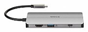 D-Link DUB-M810 8-in-1 USB-C Hub with HDMI/Ethernet/Card Reader/Power Delivery,DUB-M810, x3 SuperSpeed USB 3.0 ports, x1 with Quick Charge (BC 1.2, x1HDMI, x1 USB-C (Thunderbolt 3) port with data sync <(> &<)> powerdelivery upto 100W, Dual-Slot SD/microSD/SDHC/SDXC Card Reader, x1 RJ-45