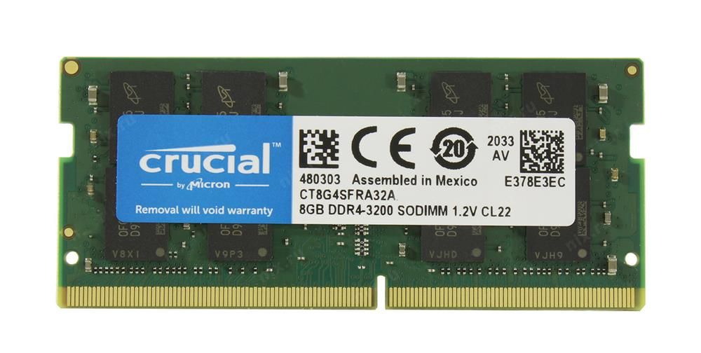 Memorie laptop Crucial CT8G4SFRA32A 8 GB DDR4 SO-DIMM 3200 MHz CL22 