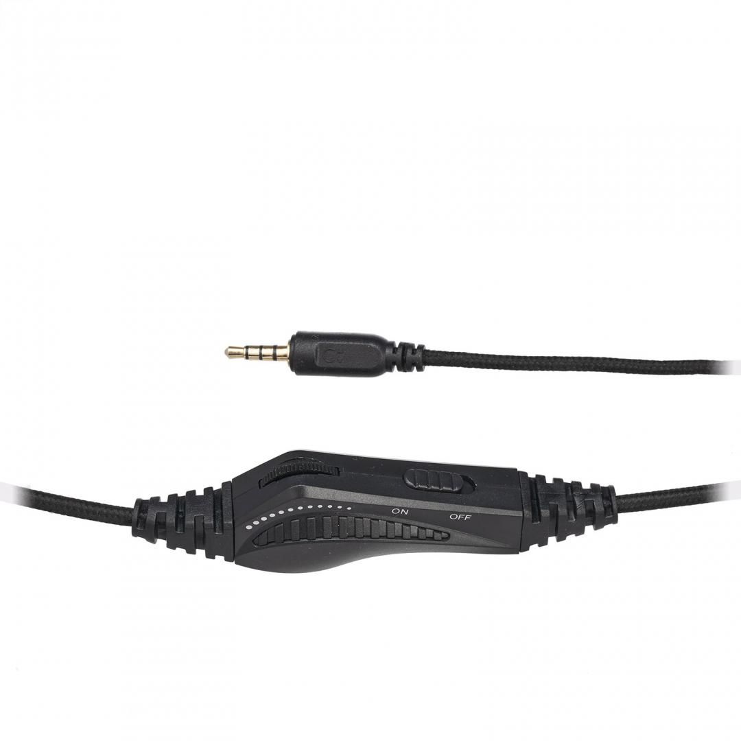 Casti cu microfon X by Serioux, Gaming, RUARI, difuzor: 40mm, impedanță 32 Ω, sensibilitate 118DB / 1KHZ, interval de frecvență 20 Hz-20 kHz, THD <= 1, putere nominală 15mW ,putere maxima 30mW,dimensiunea microfonului 6,0 × 2,7 mm, sensibilitate -42 ± 3dB,directivitate omni- direcțională, impedanță