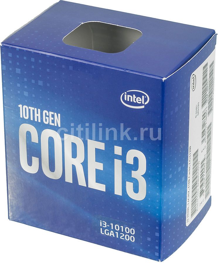 Procesor Intel Core i3-10100, 4C / 8T, 3.60 - 4.30 GHz, 6 MB cache, 65 W, Box