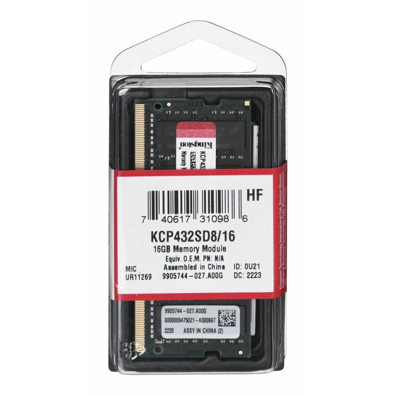 Memorie laptop Kingston KCP432SD8/16 16 GB DDR4 SO-DIMM 3200 MHz CL22 
