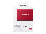 SAMSUNG Portable SSD T7 500GB extern USB 3.2 Gen 2 metallic red