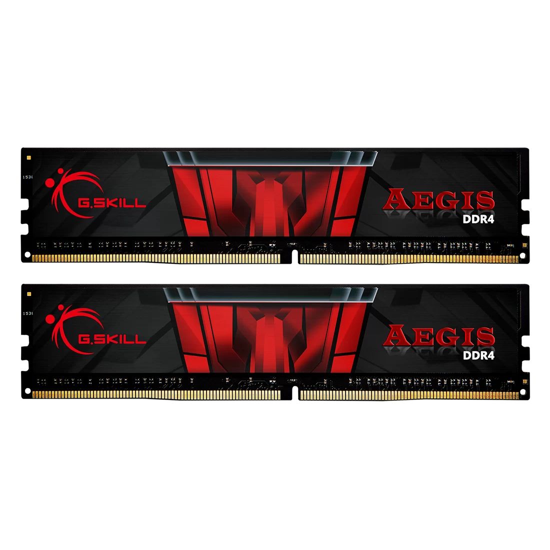 Memorie G.Skill Aegis 16 GB DDR4 3000 MHz CL16, kit 2 x 8 GB, XMP 2.0, Negru-rosu