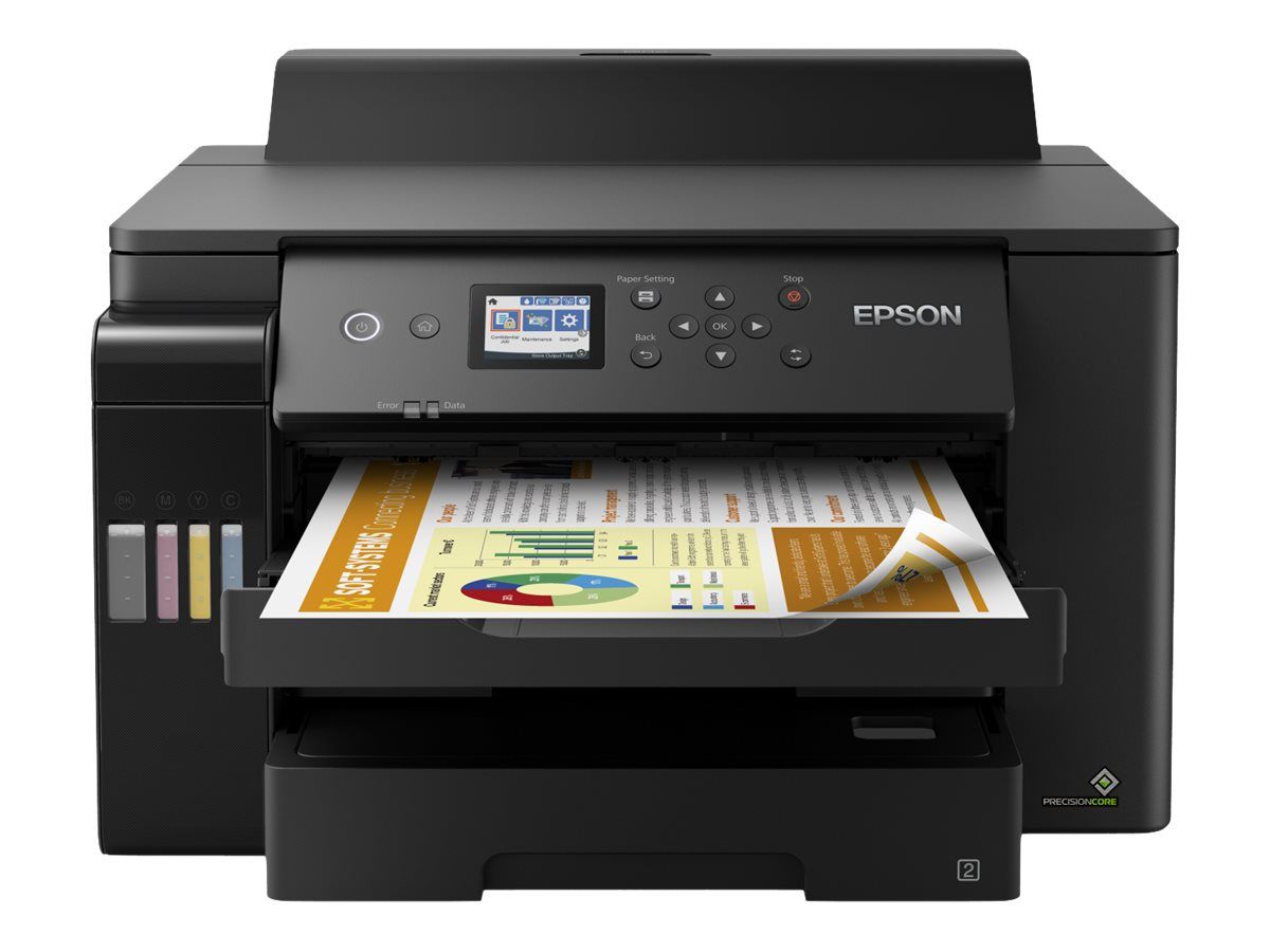 Imprimanta inkjet color Epson L11160, A3+, duplex, USB 2.0, Wi-Fi, 25 ppm negru, 25 ppm color