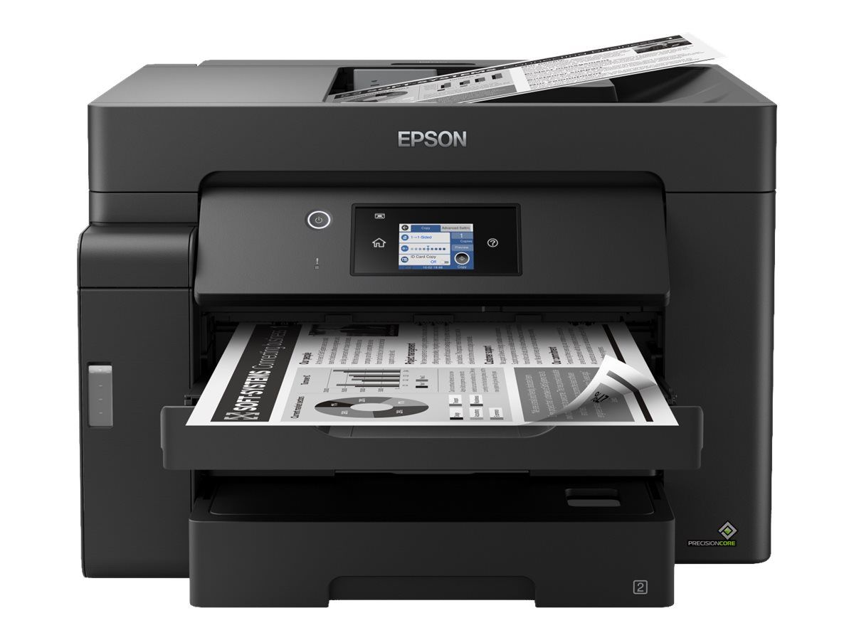 Imprimanta multifunctionala inkjet monocrom Epson M15140, A3, duplex, ADF, USB 2.0, Wi-Fi, 32 ppm negru, 25 ppm color