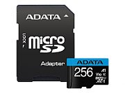 CARD MicroSD ADATA, 256 GB, MicroSDXC, clasa 10, standard UHS-I U1,  AUSDX256GUICL10A1-RA1  (include TV 0.02 lei)