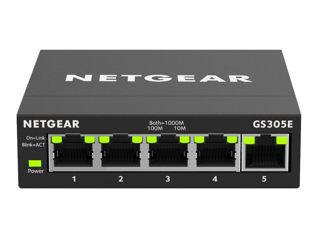 Switch NetGear GS305E-100PES, 5 porturi 10 / 100 / 1000 MBs