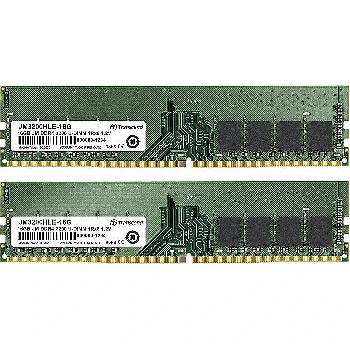 Memorie Transcend JetRam 32 GB DDR4 3200 MHz CL22, kit 2 x 16 GB
