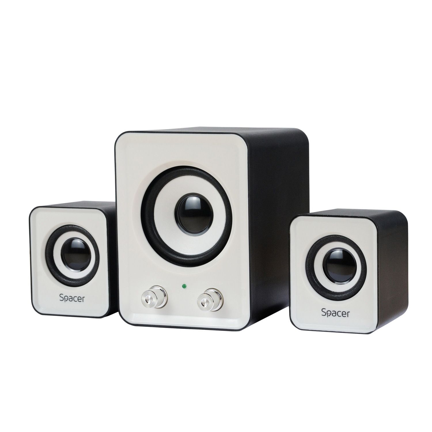 BOXE SPACER 2.1, RMS:  11W (2 x 3W + 5W), control volum, USB power, black &ampamp white,  SPB-807    (include TV 1.5 lei)