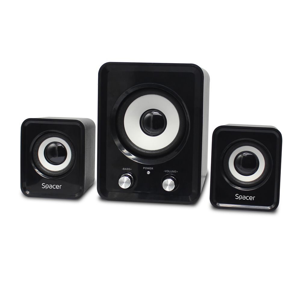 BOXE SPACER 2.1, RMS:  11W (2 x 3W + 5W), control volum, USB power, black,  SPB-807-BK    (include TV 1.5 lei)