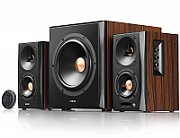 BOXE EDIFIER 2.1, RMS: 155W (2 x 10W, 2 x 30W, 1 x 75W), bluetooth telecomanda wireless, volum, bass, treble, optical, coaxial, brown,  S360DB   (include TV 8 lei)