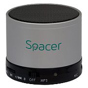 BOXA SPACER portabila bluetooth TOPPER, RMS:  3W, control volum, acumulator 520mAh, timp de functionare pana la 5 ore, distanta de functionare pana la 10m, incarcare USB, SILVER,  SPB-TOPPER-SILV   (include TV 0.15 lei)