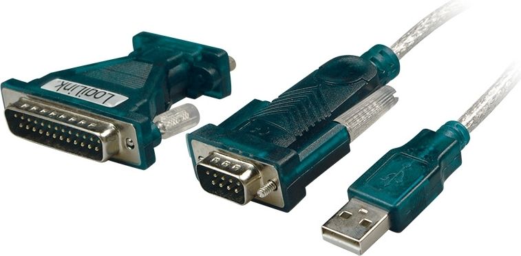 CABLU USB LOGILINK adaptor, USB 2.0 Type-C (T) la Serial DB9M (9-pin)(RS232)(T), 1.2m, negru,  AU0051  (include TV 0.06 lei)