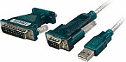 CABLU USB LOGILINK adaptor, USB 2.0 Type-C (T) la Serial DB9M (9-pin)(RS232)(T), 1.2m, negru,  AU0051  (include TV 0.06 lei)