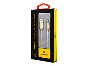 CABLU alimentare si date GEMBIRD, pt. smartphone, USB 2.0 (T) la Lightning (T), 1.8m, premium, conectori auriti, cablu cu impletire din bumbac, auriu,  CCB-mUSB2B-AMLM-6-G  (include TV 0.06 lei)