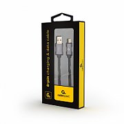 CABLU alimentare si date GEMBIRD, pt. smartphone, USB 2.0 (T) la Lightning (T), 1m, black,  CC-USB2P-AMLM-1M  (include TV 0.06 lei)