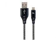Cablexpert CC-USB2B-AMMBM-2M-BW2 USB cable USB 2.0 USB A Micro-USB B White
