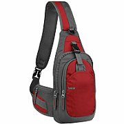 Spacer RUCSAC SPACER Sling, nylon,1 bretea, 2 compartimente principale,1 buzunar frontal, 1 buzunar lateral, 35x18x7cm, water resistant, red,  SPB-SLING-RED 