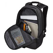 RUCSAC CASE LOGIC, pt. notebook de max. 14.1 inch, 1 compartiment, buzunar frontal x 2 | buzunar lateral x 2, waterproof, poliester, negru,  DLBP-114 BLACK 