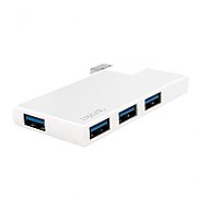 HUB extern LOGILINK, porturi USB: USB 3.0 x 7, conectare prin USB 3.0, cablu 0.1 m, argintiu,  UA0308   (include TV 0.75 lei)