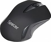 MOUSE  Spacer, PC sau NB, wireless, 2.4GHz, optic, 1000 dpi, butoane/scroll 3/1, , negru,  SPMO-W12  (include TV 0.15 lei)