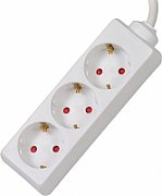 PRELUNGITOR SPACER, Schuko x 5, conectare prin Schuko (T), cablu 3 m, 16 A, max. 3500W, protectie supratensiune, protectie copii, negru,  PP-5-30 v2  (include TV 0.75 lei)