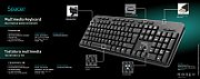 TASTATURA SPACER USB, multimedia, 104 taste + 11 taste multimedia, anti-spill, black,  SPKB-169  45504123   (include TV 0.75 lei)