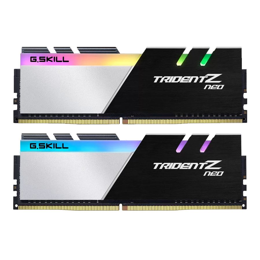Memorie G.Skill Trident Z Neo (pentru AMD) 16 GB DDR4 3600 MHz CL18, kit 2 x 8 GB, XMP 2.0, Alb-negru, RGB