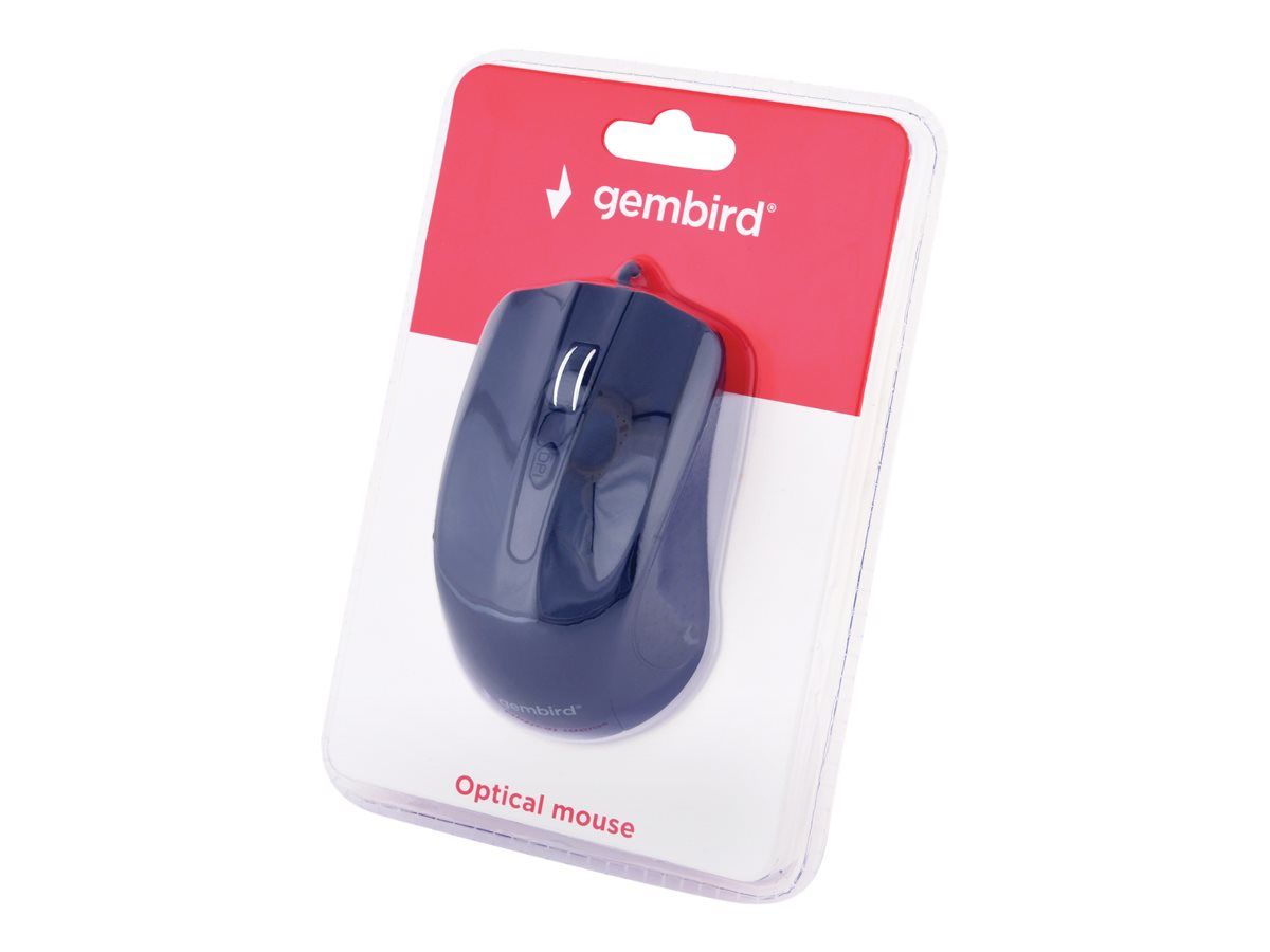 GEMBIRD MUS-4B-01 optical mouse MUS-4B-01 1200 DPI USB Black 1.35m cable length