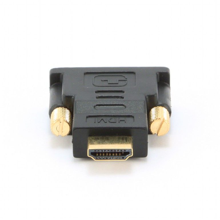 ADAPTOR video GEMBIRD, HDMI (T) la DVI-D SL (T), conectori auriti, black,  A-HDMI-DVI-1  (include TV 0.06 lei)