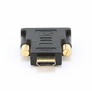 ADAPTOR video GEMBIRD, HDMI (T) la DVI-D SL (T), conectori auriti, black,  A-HDMI-DVI-1  (include TV 0.06 lei)