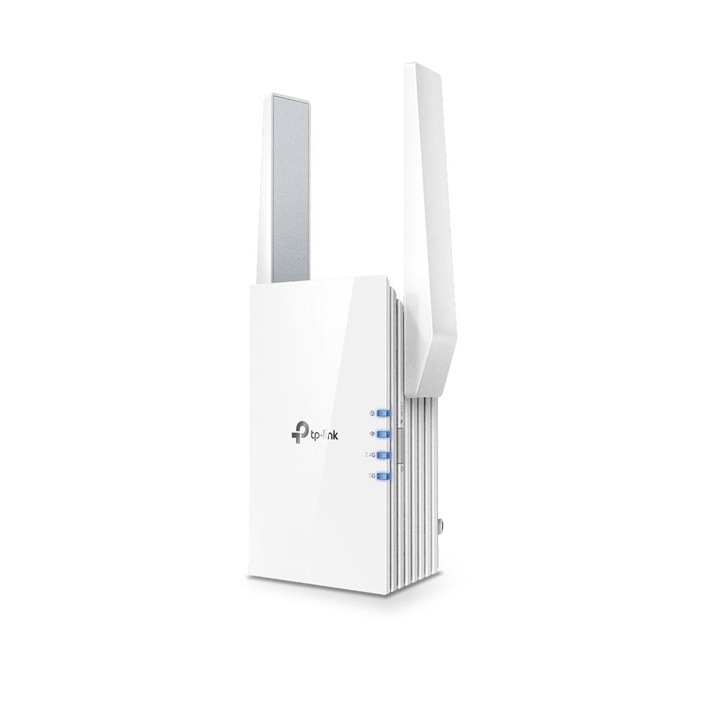 TP-link AX1500 Wi-Fi Range Extender, RE505X, 2* external antenna, IEEE 802.11a/n/ac/ax 5GHz, IEEE 802.11b/g/n 2.4GHz, 1* Gigabit Ethernet Port (RJ45), WPS Button, Reset Button, 2.4GHz 300Mbps, 5GHz 1200Mbps 64/128-bit WEP, WPA/WPA-PSK2.