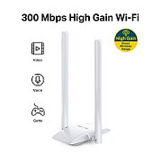 MERCUSYS MINI USB ASDAPTER Wireless N300, 300Mbps, MW300UHHigh-Gain Standarde Wireless: IEEE 802.11n, IEEE 802.11g, IEEE 802.11b Frecvență: 2.4GHz 2 x antenne externe Rată Semnal: Până la, 300Mbps (dinamic) Putere de Transmisie: ≤20 dBm (EIRP) Micro USB 2.0.